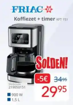 Eldi Friac Koffiezet + timer KFT 151 aanbieding