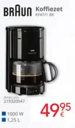 Eldi Braun koffiezet KF47/1 BK aanbieding