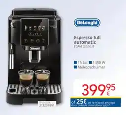 Eldi DeLonghi Espresso full automatic ECAM 220.51.8 aanbieding