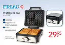 Eldi Friac Wafelijzer 4X7 WM-7008 aanbieding