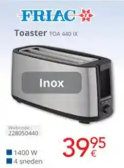 Eldi Friac Toaster TOA 440 X aanbieding