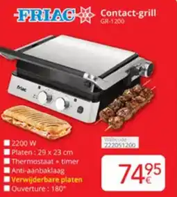 Eldi Friac contact-grill GR-1200 aanbieding