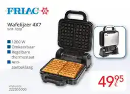 Eldi Friac Wafelijzer 4X7 WM-7008 aanbieding