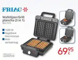 Eldi Friac Wafelijzer/Grill plancha (3 in 1) WG-7510 aanbieding
