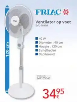 Eldi Friac Ventilator op voet SVL-40404 aanbieding