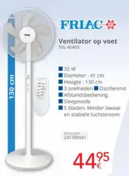 Eldi Friac Ventilator op voet SVL-40405 aanbieding