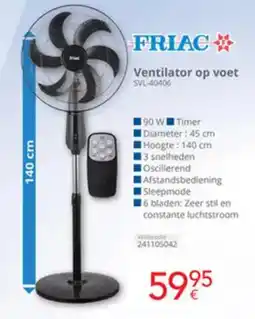 Eldi Friac Ventilator op voet SVL-40406 aanbieding