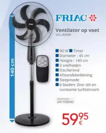 Friac Ventilator op voet SVL-40406