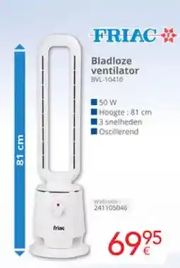 Eldi Friac Bladloze ventilator BVL-10410 aanbieding