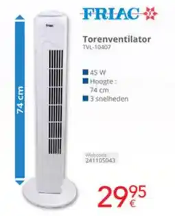 Eldi Friac Torenventilator TVL-10407 aanbieding