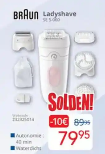 Eldi Braun ladyshave SE 5-060 aanbieding