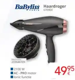 Eldi BaByliss Haardroger 6709DE aanbieding