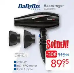 Eldi BaByliss Haardroger BAB69901E aanbieding