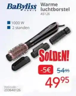 Eldi BaByliss Warme luchtborstel AS126 aanbieding