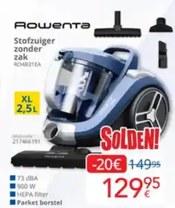 Eldi Rowenta Stofzuiger zonder zak RO4831EA aanbieding
