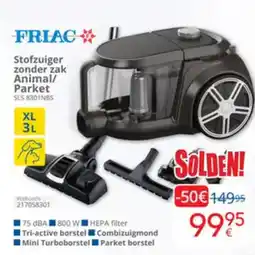 Eldi Friac Stofzuiger zonder zak Animal/ Parket SLS 8301NBS aanbieding