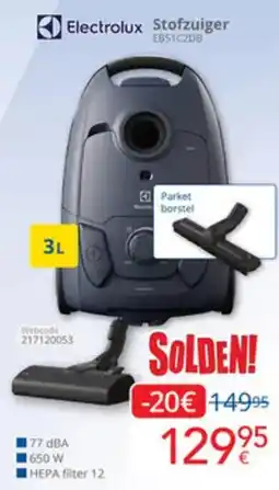 Eldi Electrolux Stofzuiger E851C2DB aanbieding
