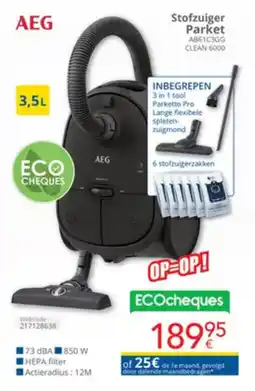 Eldi AEG Stofzuiger Parket AB61C3GG CLEAN 6000 aanbieding