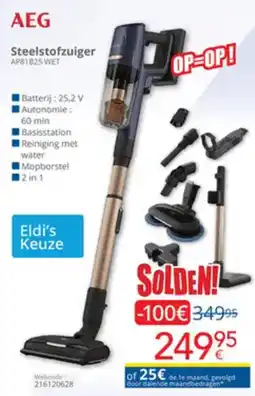 Eldi AEG Steelstofzuiger AP81825 WET aanbieding