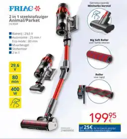 Eldi Friac 2 in 1 steelstofzuiger Animal/Parket HC950F aanbieding