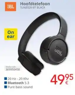 Eldi JBL Hoofdtelefoon JBL TUNES20 BT BLACK aanbieding