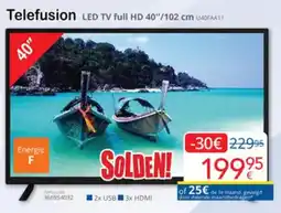 Eldi Telefusion LED TV full HD U40FAA11 aanbieding