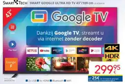 Eldi Smart tech smart google ultra hd tv LE-43VATA aanbieding