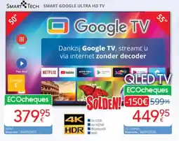 Eldi Smart tech smart google ultra HD TV aanbieding