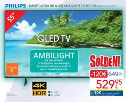 Eldi Philips smart ultra HD QLED ambilight TV SSPUS8550/12 aanbieding