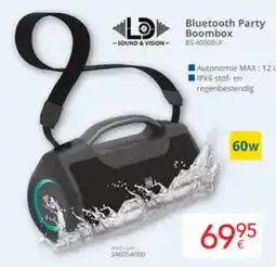Eldi LD Bluetooth Party Boombox BS-4000BLK aanbieding
