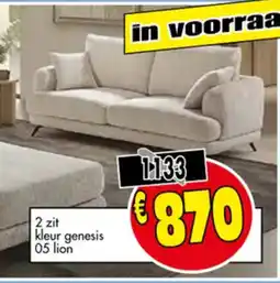 Budget Meubelen 2 zit kleur genesis 05 lion aanbieding
