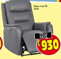 Budget Meubelen Relax met lift leder aanbieding