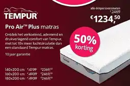 Sleepworld Tempur Pro Air Plus matras aanbieding