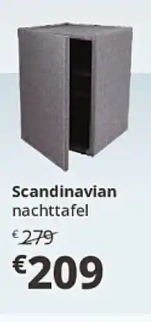 Sleepworld Scandinavian nachttafel aanbieding