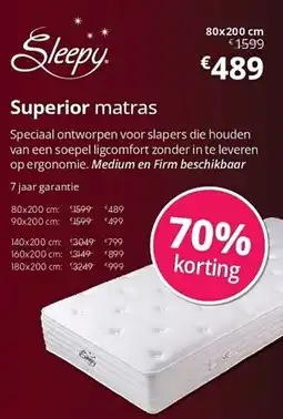 Sleepworld Superior matras aanbieding