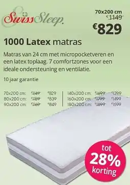 Sleepworld 1000 Latex matras aanbieding