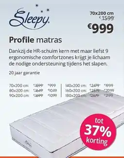 Sleepworld Profile matras aanbieding