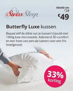 Sleepworld Butterfly Luxe kussen aanbieding
