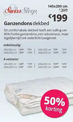 Sleepworld Ganzendons dekbed aanbieding