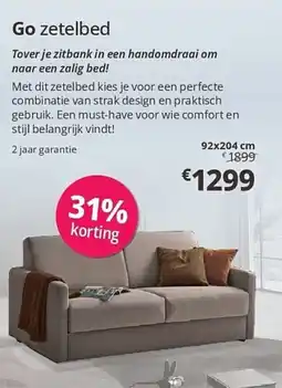 Sleepworld Go zetelbed aanbieding