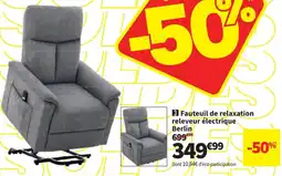 Conforama Fauteuil de relaxation releveur électrique Berlin aanbieding