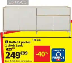 Conforama Buffet 4 portes 1 tiroir Lenk aanbieding