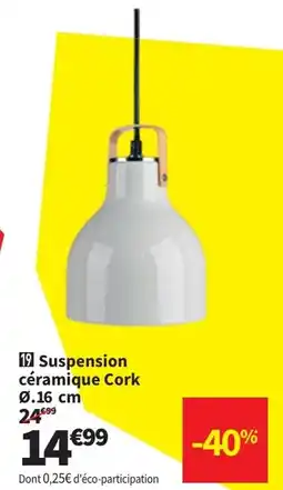 Conforama Suspension céramique Cork aanbieding