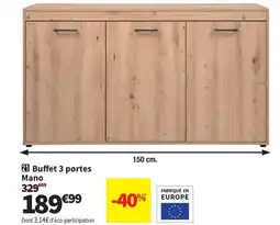 Conforama Buffet 3 portes Mano aanbieding