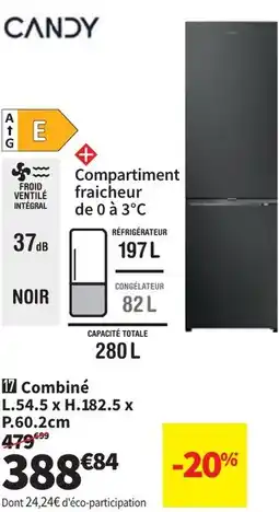 Conforama Réf. combiné candy CNCQ2T518EB aanbieding