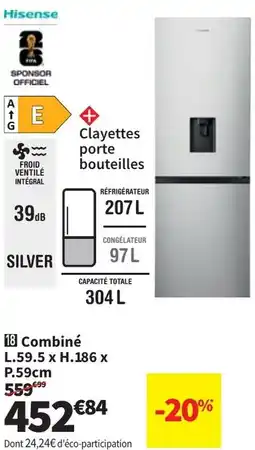 Conforama Hisense Réf. combiné RB390N4WCE aanbieding