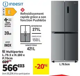 Conforama Indesit Multiportes Réfrigérateur aanbieding
