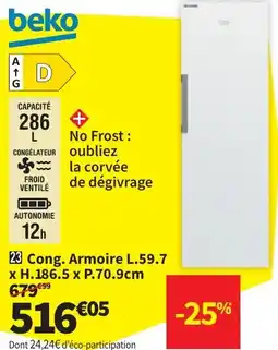 Conforama Beko Cong Armoire Réfrigérateur aanbieding