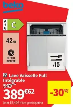 Conforama Beko Lave Vaisselle Full Intégrable aanbieding