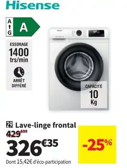 Conforama Hisense Lave linge frontal aanbieding
